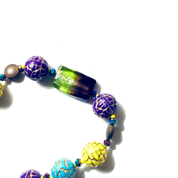 Mardi Gras Party Gras Handmade Tassle Bracelet by McGlamorous - Picture 6 of 12